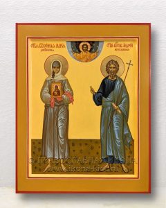 Икона «Мария Дивеевская и Андрей Первозванный» Долгопрудный